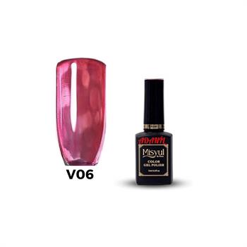 Adanil Misyul Vitröz Cam Saydam Koyu Pembe Kalıcı Oje V06