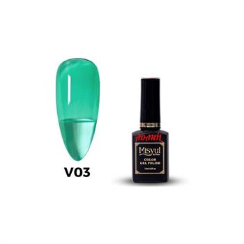 Adanil Misyul Vitröz Cam Saydam Yeşil Kalıcı Oje V03