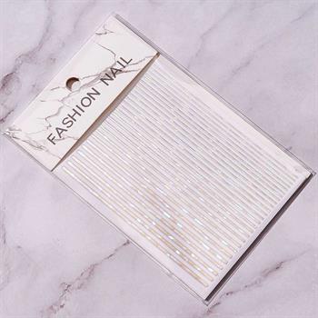 Adanil Nail Art Kendinden Yapışkanlı Şerit Sticker Parıltılı Gümüş