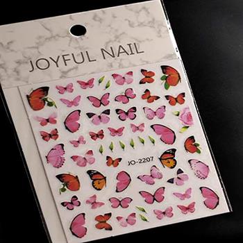 Adanil Pembe Kırmızı Kelebek Sticker J0-2207