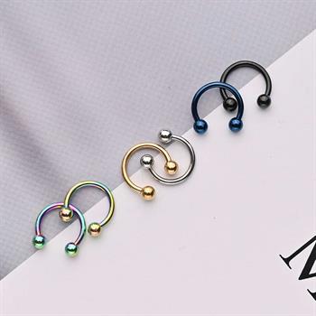 Adanil Tırnak Piercingi Nail Art Süsleme Piercing Siyah 1 Adet