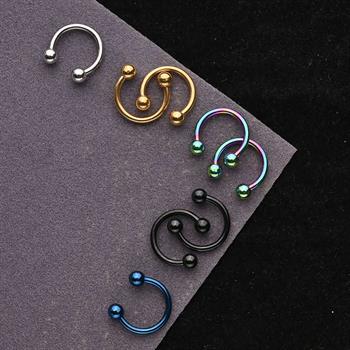 Adanil Tırnak Piercingi Nail Art Süsleme Piercing Renk Geçişli 1 Adet