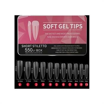 Adanil Yeni Nesil Short Stiletto Jel Tips Kolay Kullanım Hızlı İşlem 550 Adet