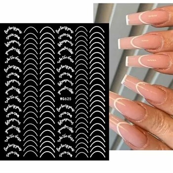 ADANİL BEYAZ OVAL FRENCH STICKER WG625