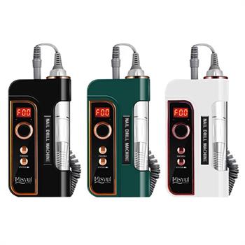 Elektrikli Freze, Profesyonel Manikür Pedikür Makinesi, Taşınabilir Şarjlı Törpü Makinesi Siyah