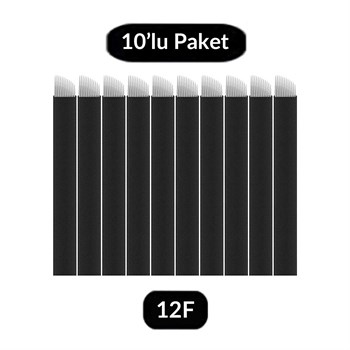 ADANİL Kalıcı Makyaj 12 Pin Microblading İğnesi 12F 10lu Paket İğne