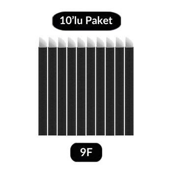 ADANİL Kalıcı Makyaj 9 Pin Microblading İğnesi 9F 10lu Paket İğne