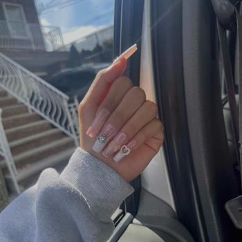 İnci Kalp Charm 10 Adet