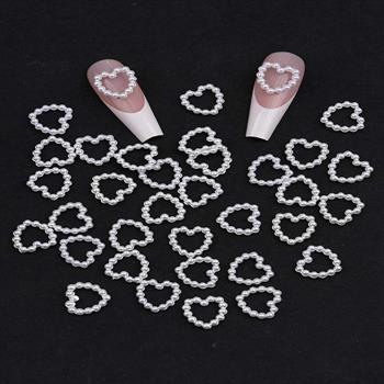 İnci Kalp Charm 10 Adet