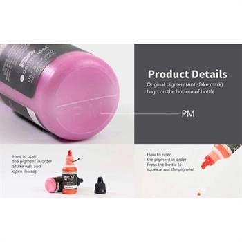 Permanent Makeup Litchi Meyve Kırmızısı Kalıcı Makyaj Pigmenti PM 203 Litchi Red