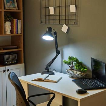 Protez Tırnak Masa Lambası Siyah Esnek Ayarlanabilir 360 Derece Dönebilen Güzellik Salonu Lambası