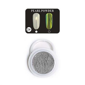 Tırnak Glitter İnci Tozu Manikür Tırnak Tozu No 2 Aplikatörlü