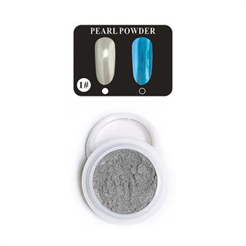 Tırnak Glitter İnci Tozu Manikür Tırnak Tozu No 1 Aplikatörlü