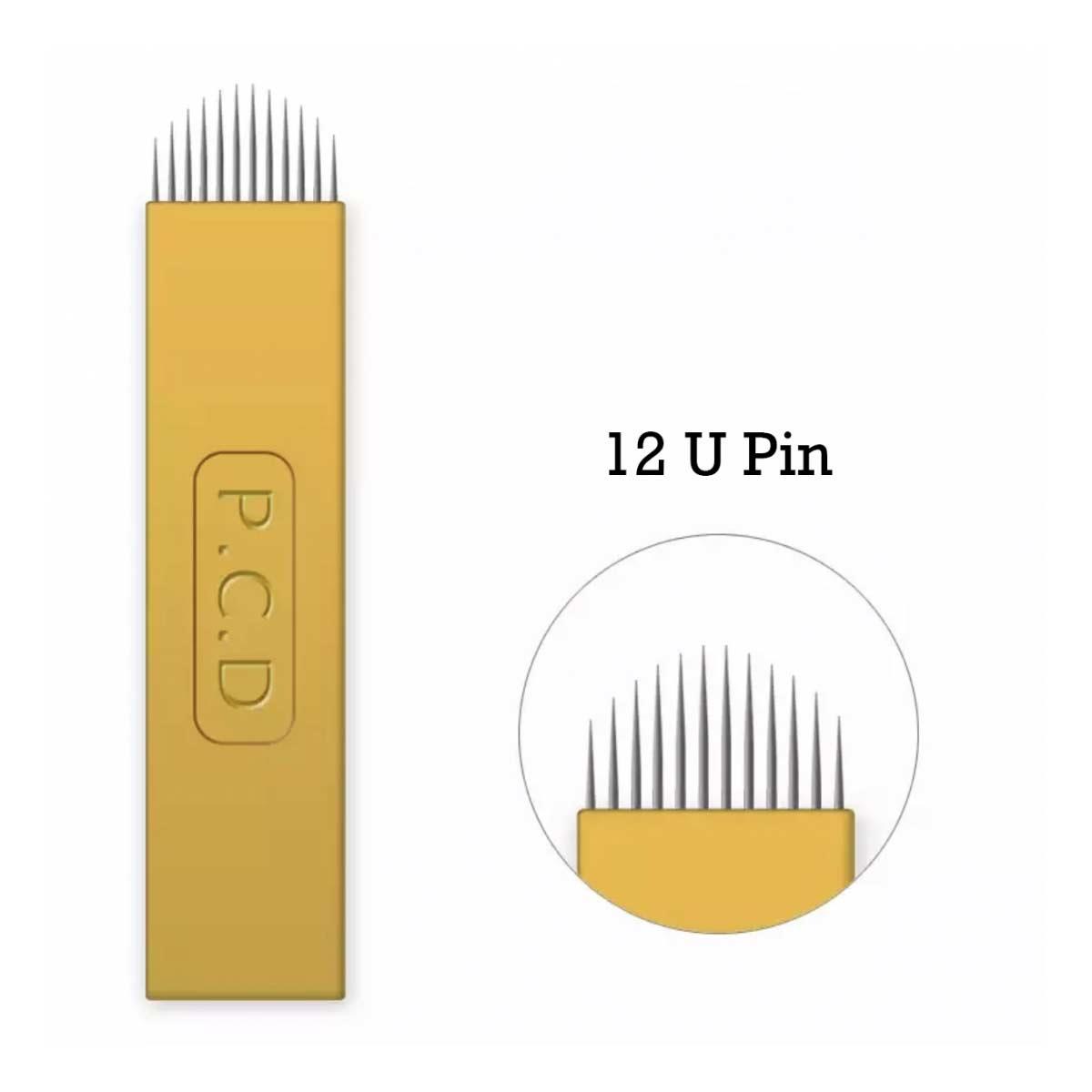 10 Adet Pcd 0.25mm Kalınlık Kalıcı Makyaj Microblading Iğnesi 12U - ADANİL-MICROBLADING-12U-PCD-10-ADET