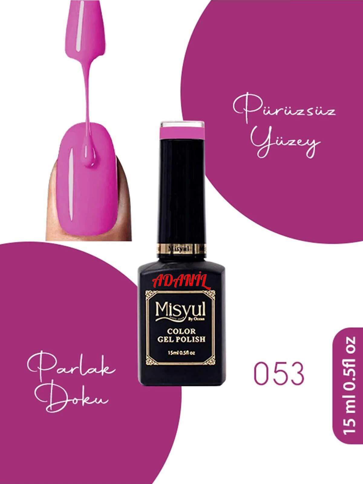 Adanil 15 ml Misyul Profesyonel Kalıcı Oje Mis-053 - ADANİL-MİSYUL-PRO-KALICI-OJE-MİS-053
