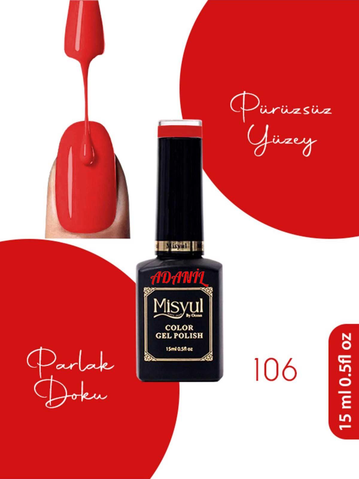 Adanil 15 ml Misyul Profesyonel Kalıcı Oje Mis-106 - ADANİL-MİSYUL-PRO-KALICI-OJE-MİS-106