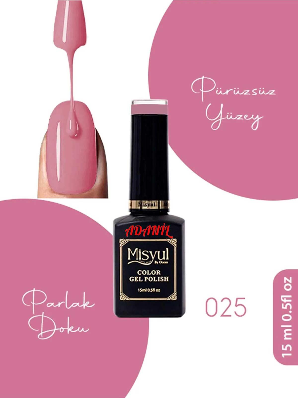 Adanil 15 ml Misyul Profesyonel Kalıcı Oje Mis-025 - ADANİL-MİSYUL-PRO-KALICI-OJE-MİS-025