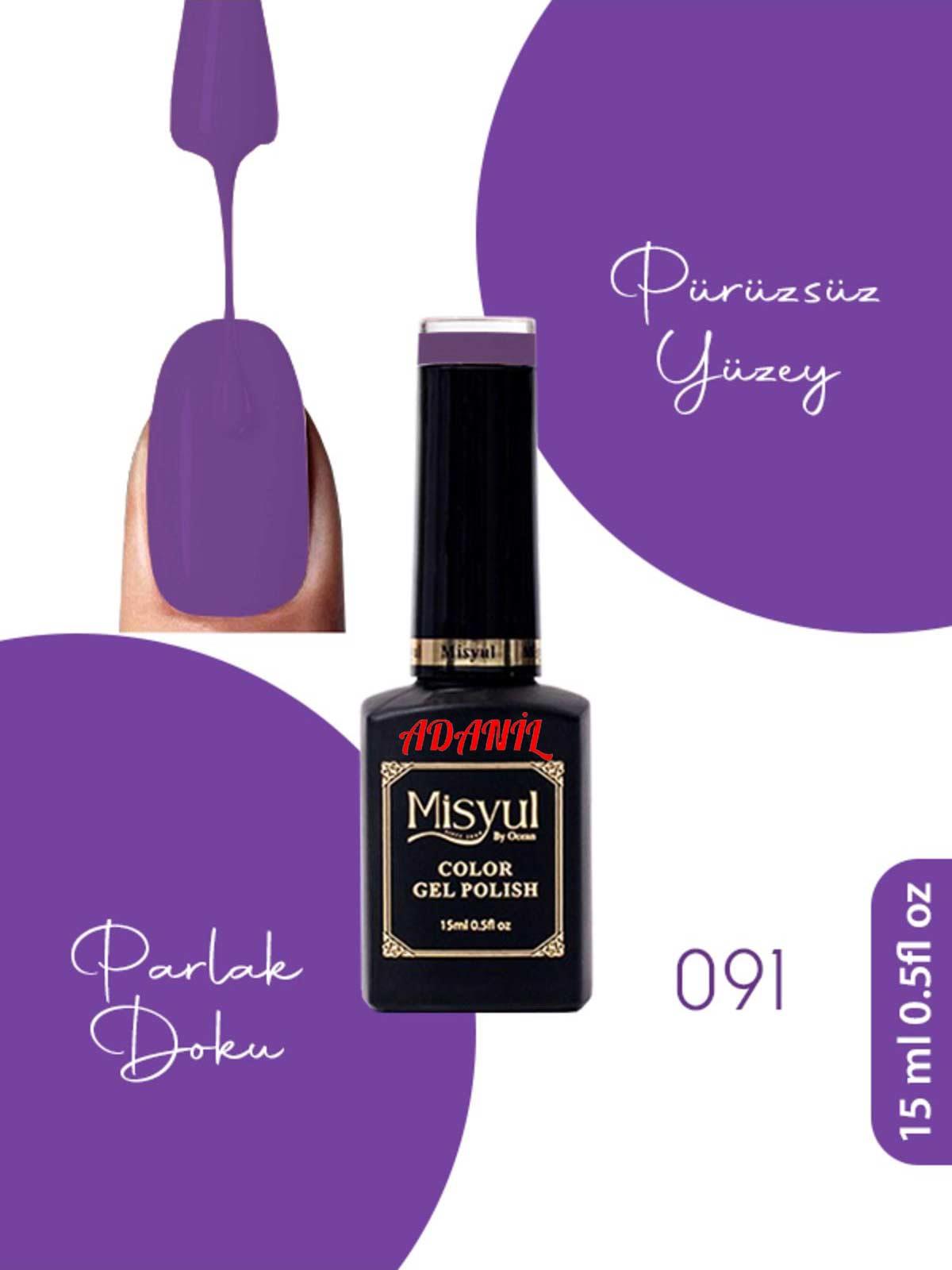 Adanil 15 ml Misyul Profesyonel Kalıcı Oje Mis-091 - ADANİL-MİSYUL-PRO-KALICI-OJE-MİS-091