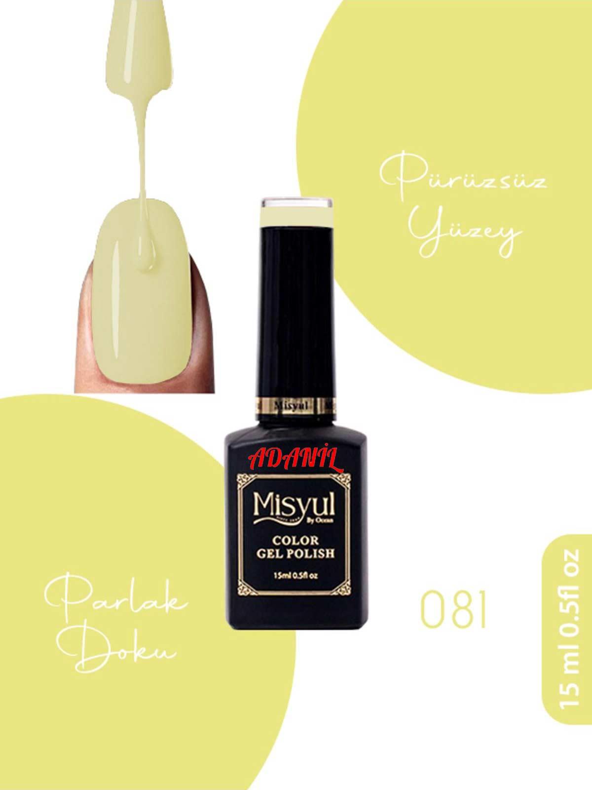 Adanil 15 ml Misyul Profesyonel Kalıcı Oje Mis-081 - ADANİL-MİSYUL-PRO-KALICI-OJE-MİS-081