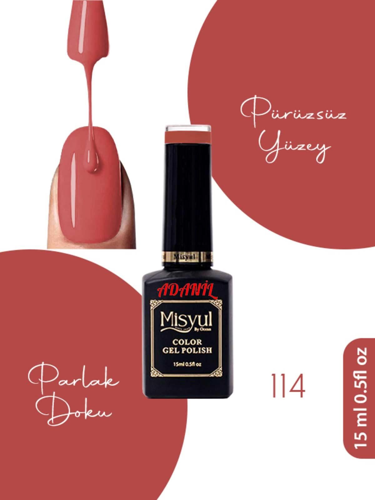 Adanil 15 ml Misyul Profesyonel Kalıcı Oje Mis-114 - ADANİL-MİSYUL-PRO-KALICI-OJE-MİS-114