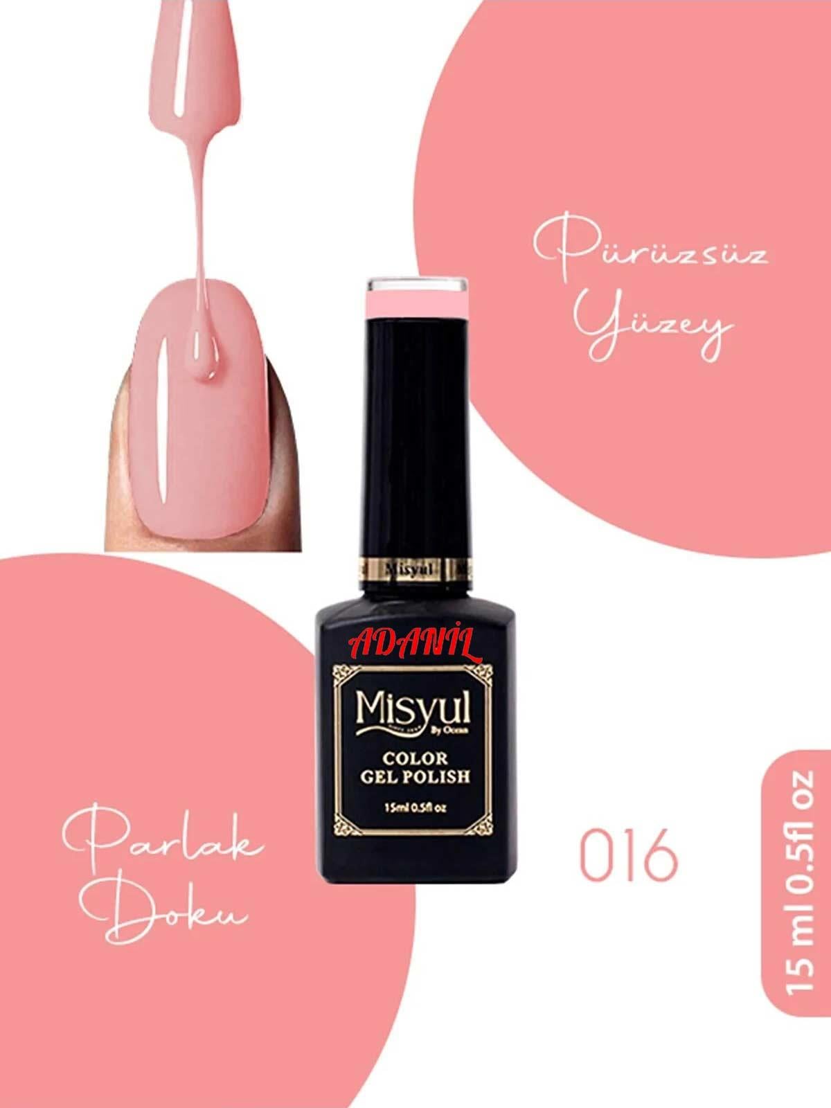 Adanil 15 ml Misyul Profesyonel Kalıcı Oje Mis-016 - ADANİL-MİSYUL-PRO-KALICI-OJE-MİS-016