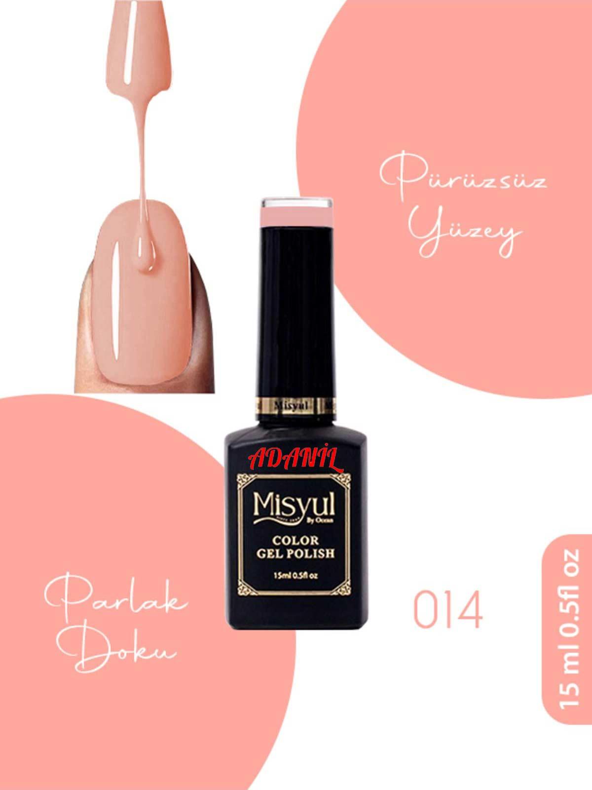 Adanil 15 ml Misyul Profesyonel Kalıcı Oje Mis-014 - ADANİL-MİSYUL-PRO-KALICI-OJE-MİS-014