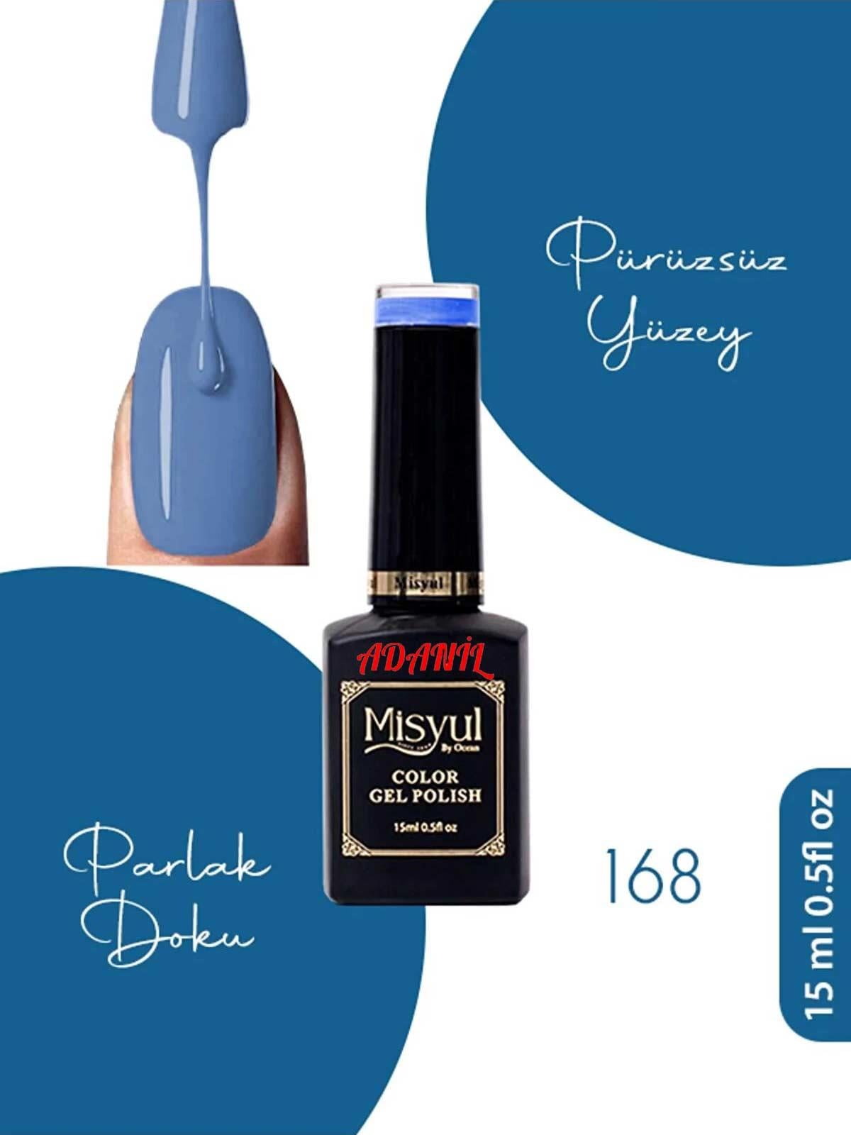 Adanil 15 ml Misyul Profesyonel Kalıcı Oje Mis-168 - ADANİL-MİSYUL-PRO-KALICI-OJE-MİS-168