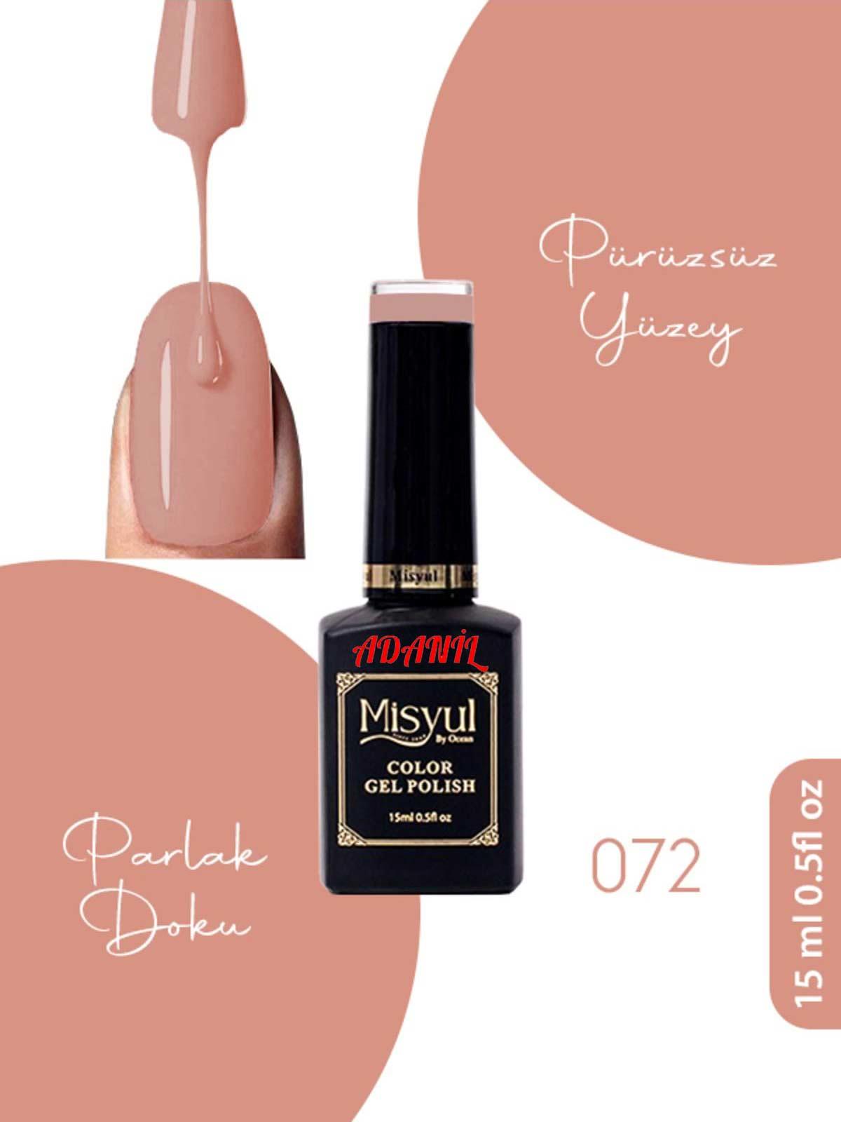 Adanil 15 ml Misyul Profesyonel Kalıcı Oje Mis-072 - ADANİL-MİSYUL-PRO-KALICI-OJE-MİS-072