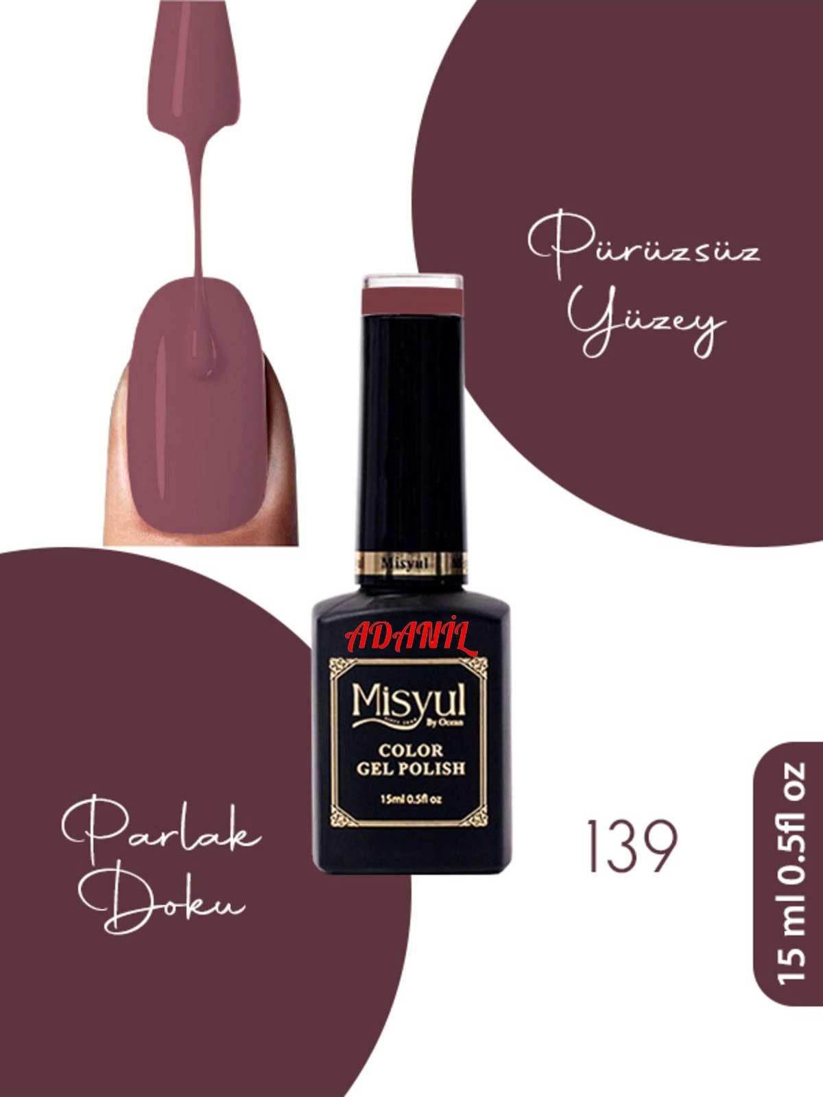 Adanil 15 ml Misyul Profesyonel Kalıcı Oje Mis-139 - ADANİL-MİSYUL-PRO-KALICI-OJE-MİS-139