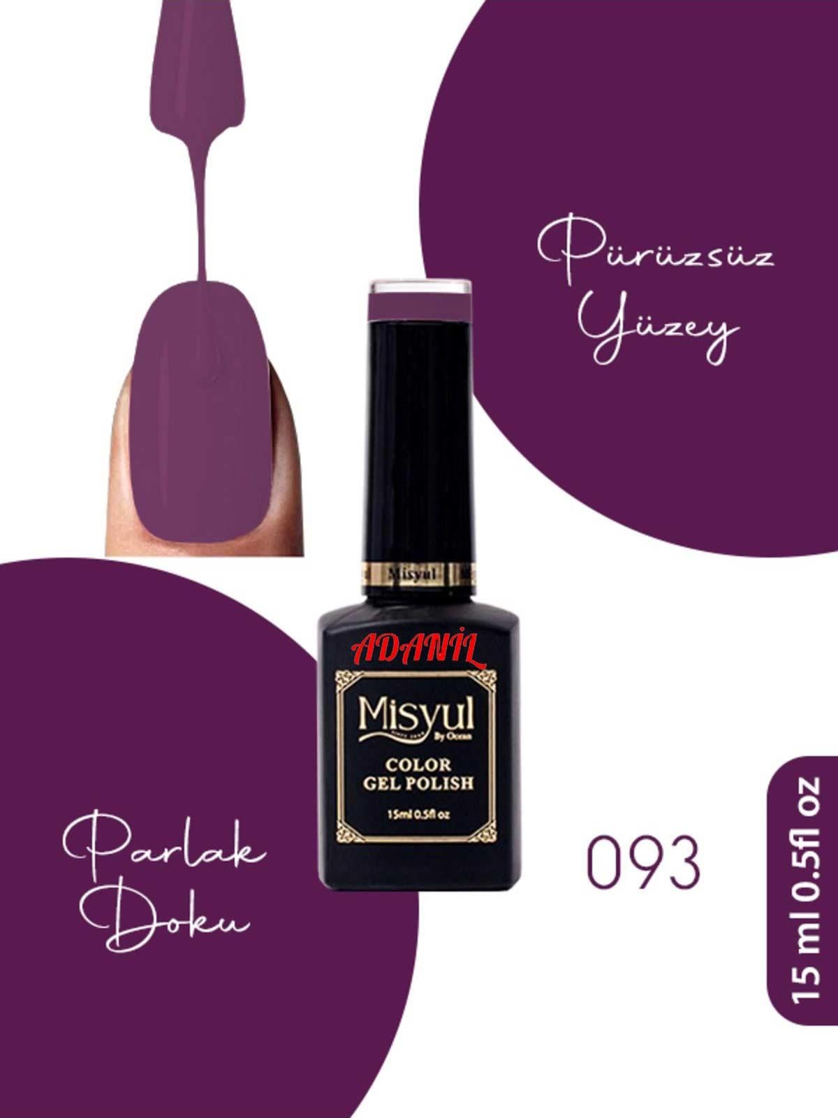 Adanil 15 ml Misyul Profesyonel Kalıcı Oje Mis-093 - ADANİL-MİSYUL-PRO-KALICI-OJE-MİS-093