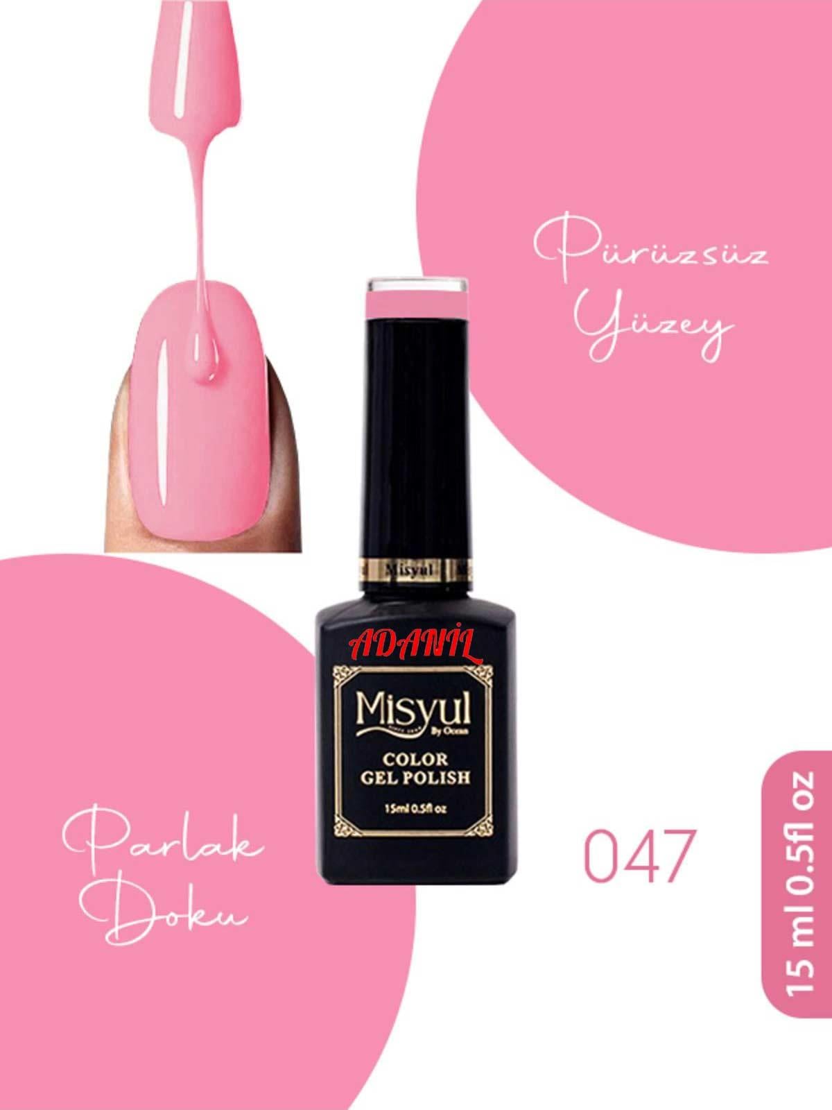 Adanil 15 ml Misyul Profesyonel Kalıcı Oje Mis-047 - ADANİL-MİSYUL-PRO-KALICI-OJE-MİS-047