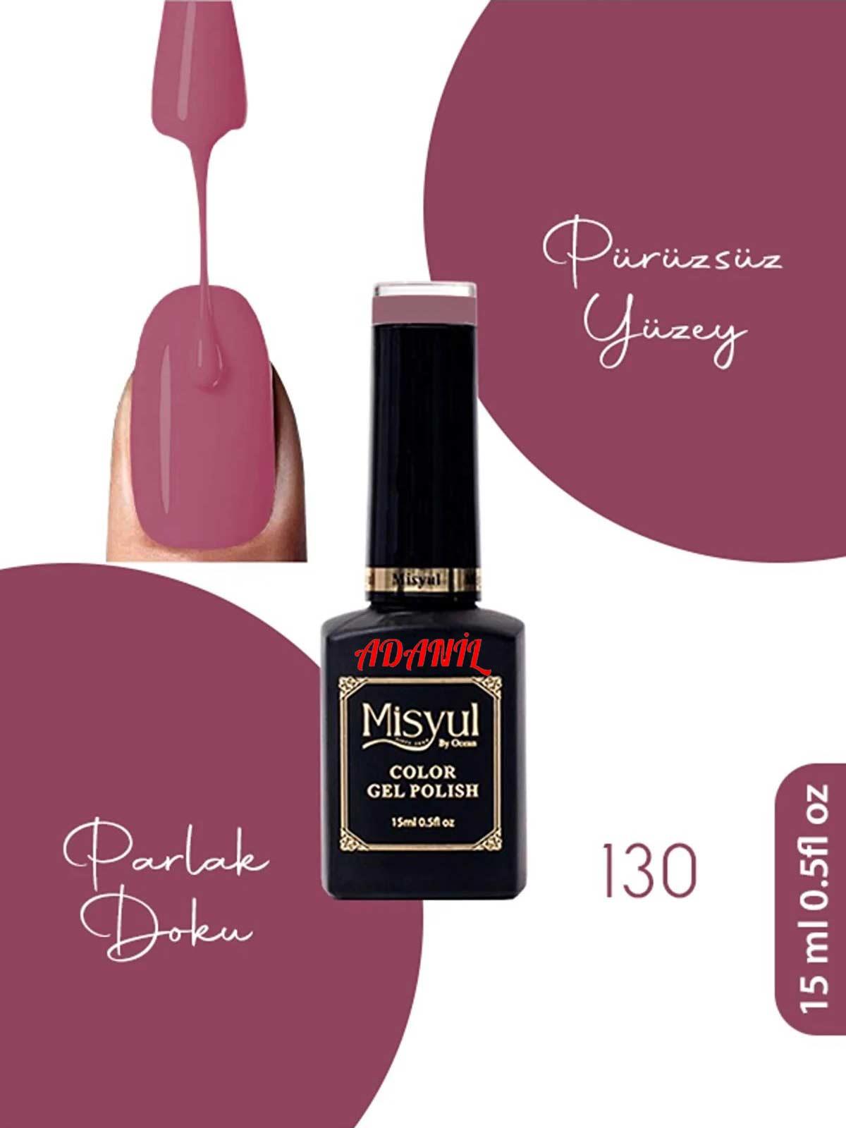 Adanil 15 ml Misyul Profesyonel Kalıcı Oje Mis-130 - ADANİL-MİSYUL-PRO-KALICI-OJE-MİS-130