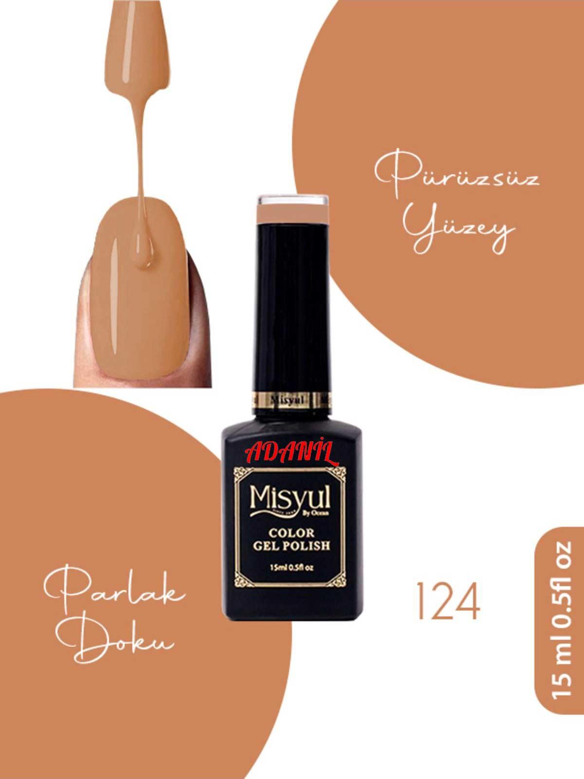 Adanil 15 ml Misyul Profesyonel Kalıcı Oje Mis-124 - ADANİL-MİSYUL-PRO-KALICI-OJE-MİS-124