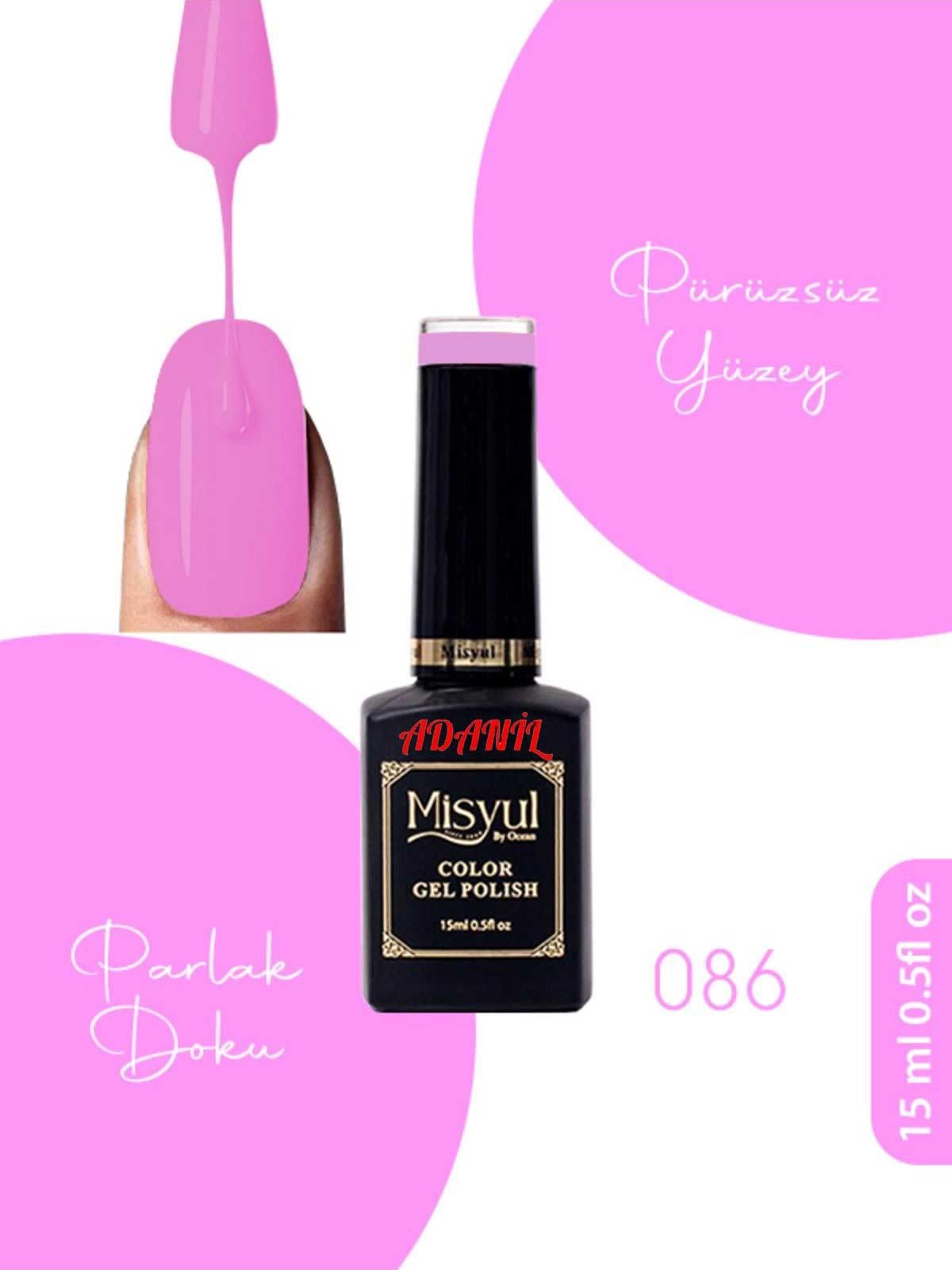 Adanil 15 ml Misyul Profesyonel Kalıcı Oje Mis-086 - ADANİL-MİSYUL-PRO-KALICI-OJE-MİS-086