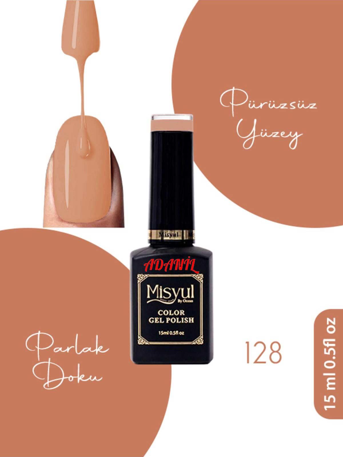 Adanil 15 ml Misyul Profesyonel Kalıcı Oje Mis-128 - ADANİL-MİSYUL-PRO-KALICI-OJE-MİS-128