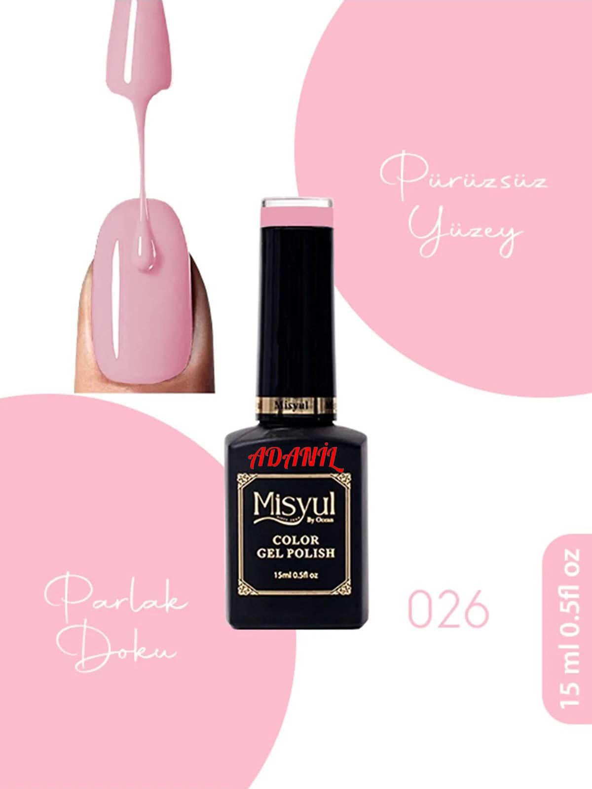 Adanil 15 ml Misyul Profesyonel Kalıcı Oje Mis-026 - ADANİL-MİSYUL-PRO-KALICI-OJE-MİS-026