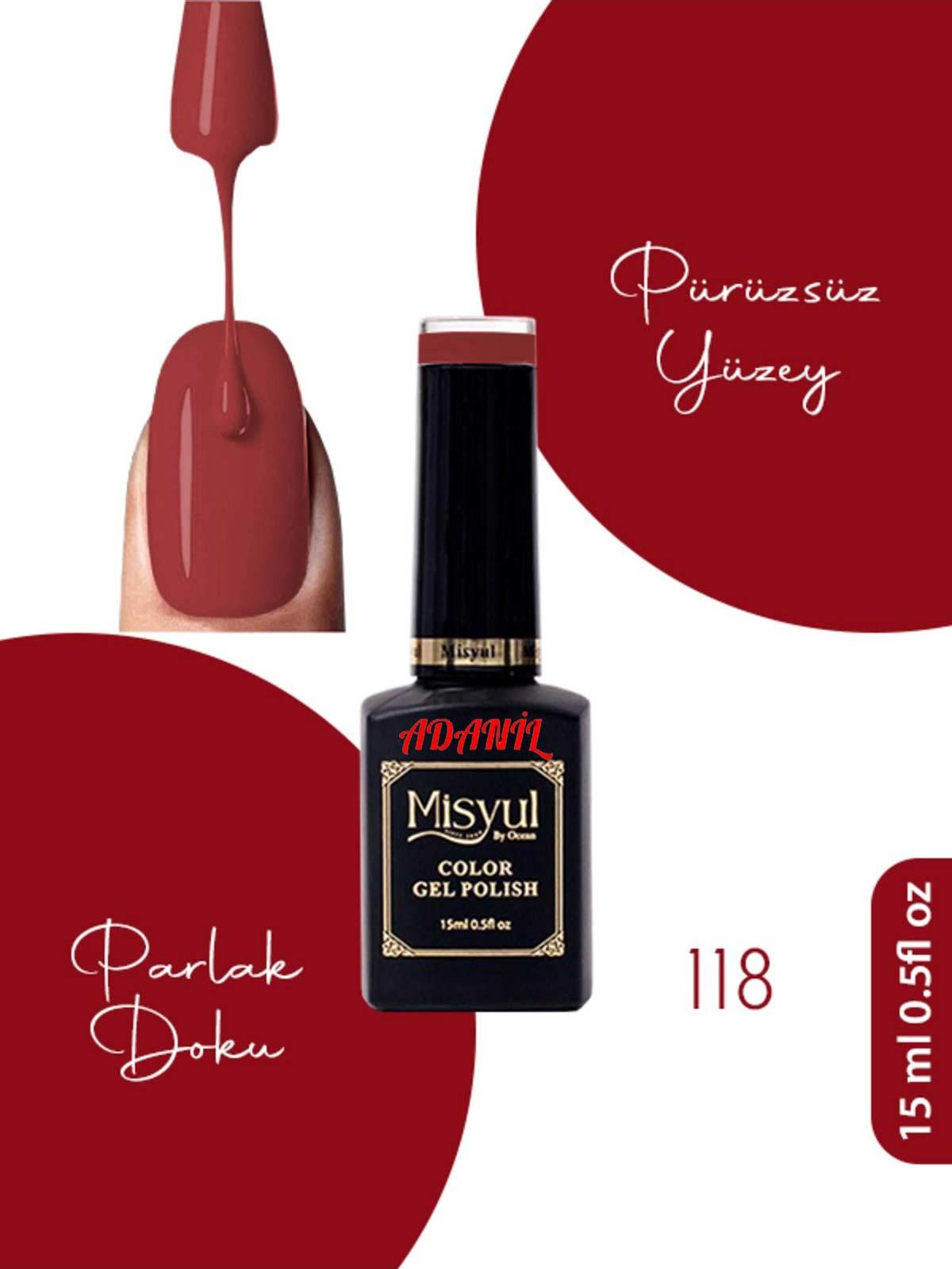 Adanil 15 ml Misyul Profesyonel Kalıcı Oje Mis-118 - ADANİL-MİSYUL-PRO-KALICI-OJE-MİS-118