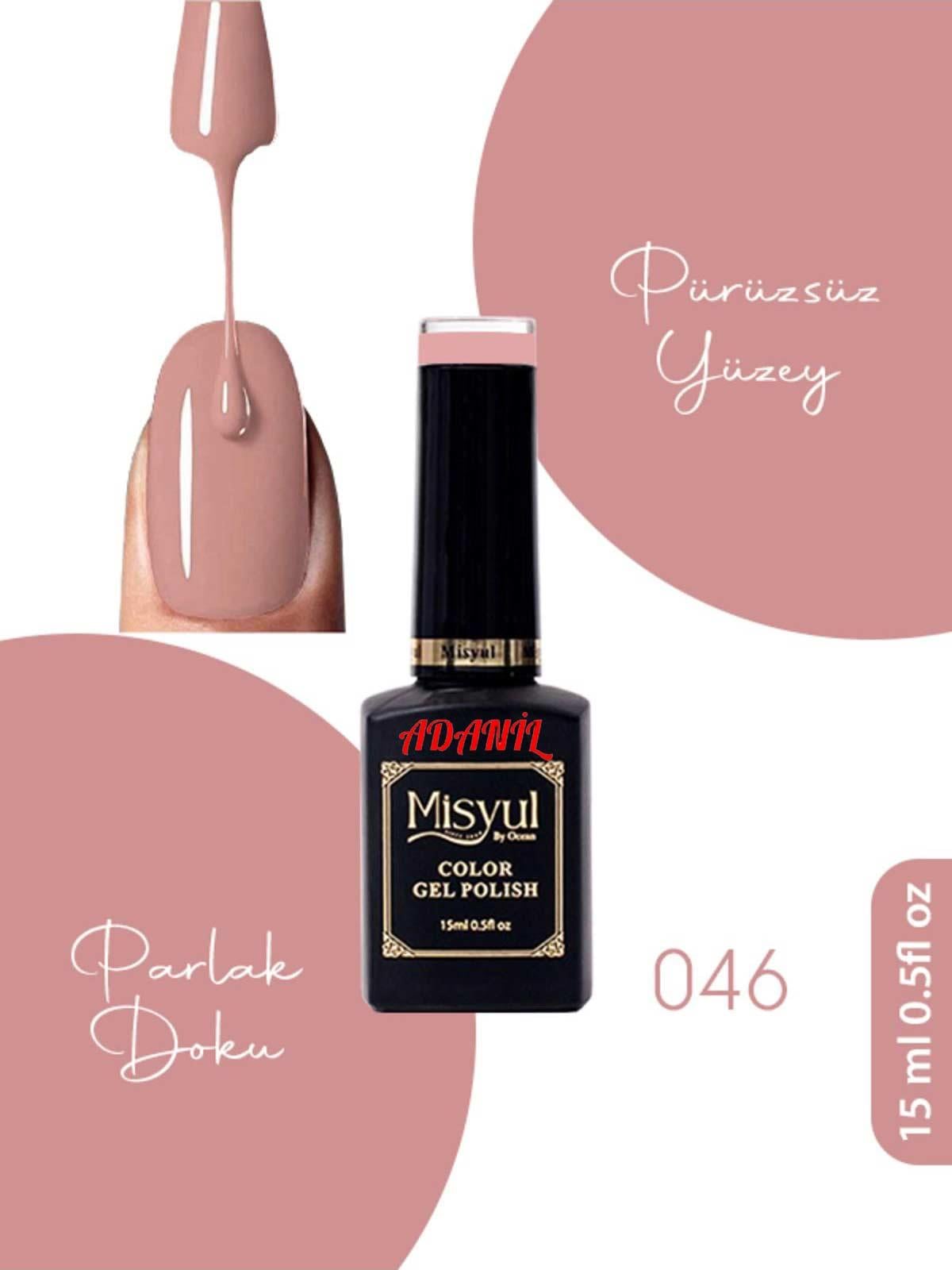 Adanil 15 ml Misyul Profesyonel Kalıcı Oje Mis-046 - ADANİL-MİSYUL-PRO-KALICI-OJE-MİS-046