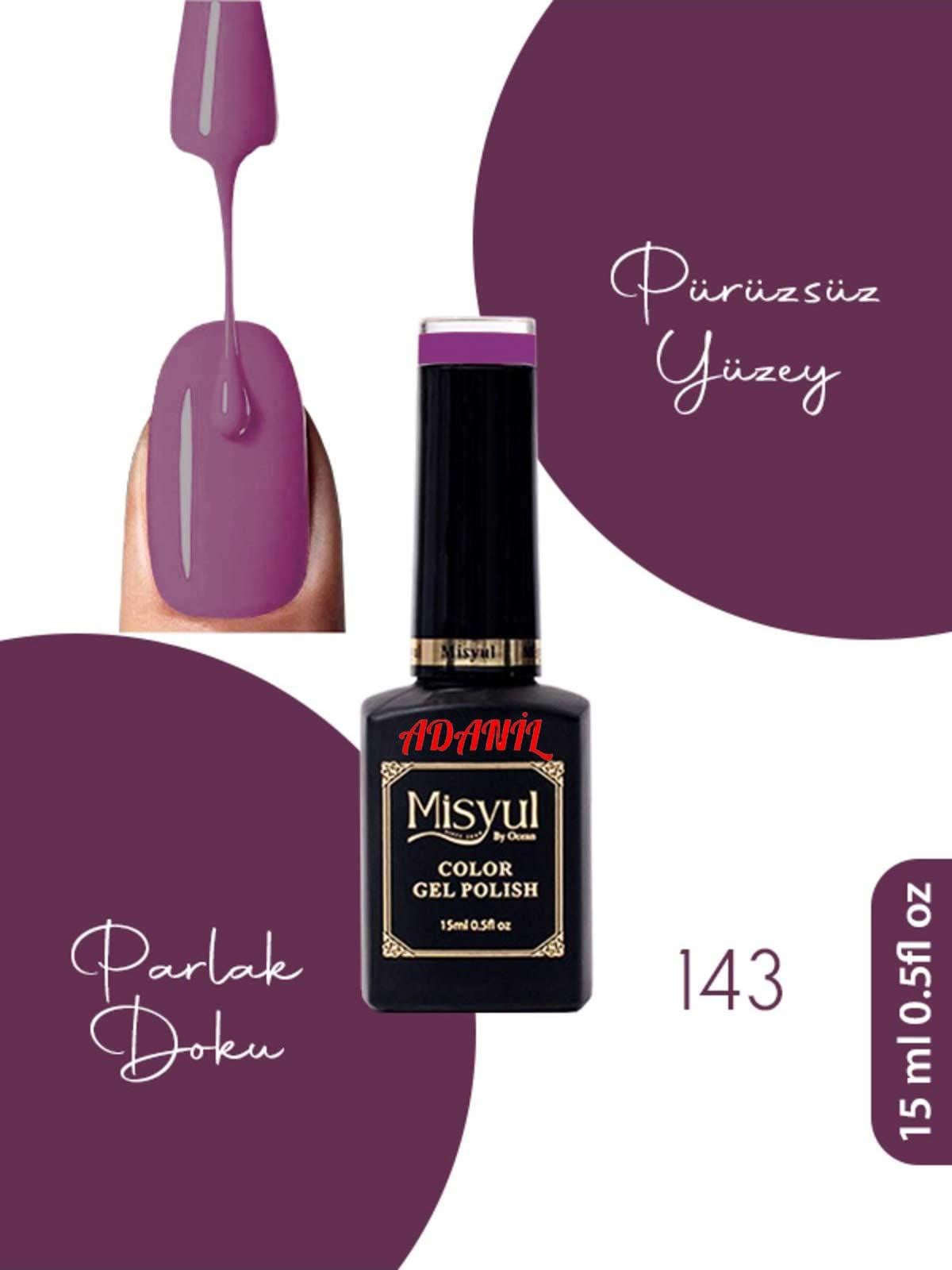 Adanil 15 ml Misyul Profesyonel Kalıcı Oje Mis-143 - ADANİL-MİSYUL-PRO-KALICI-OJE-MİS-143