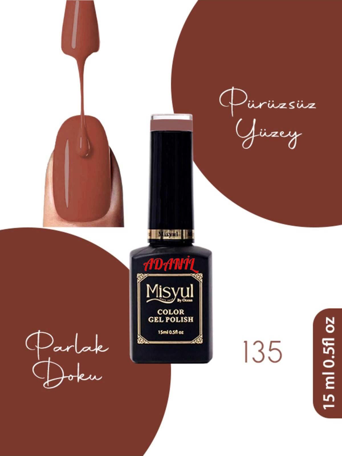 Adanil 15 ml Misyul Profesyonel Kalıcı Oje Mis-135 - ADANİL-MİSYUL-PRO-KALICI-OJE-MİS-135