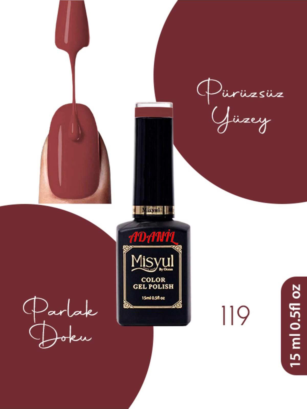 Adanil 15 ml Misyul Profesyonel Kalıcı Oje Mis-119 - ADANİL-MİSYUL-PRO-KALICI-OJE-MİS-119
