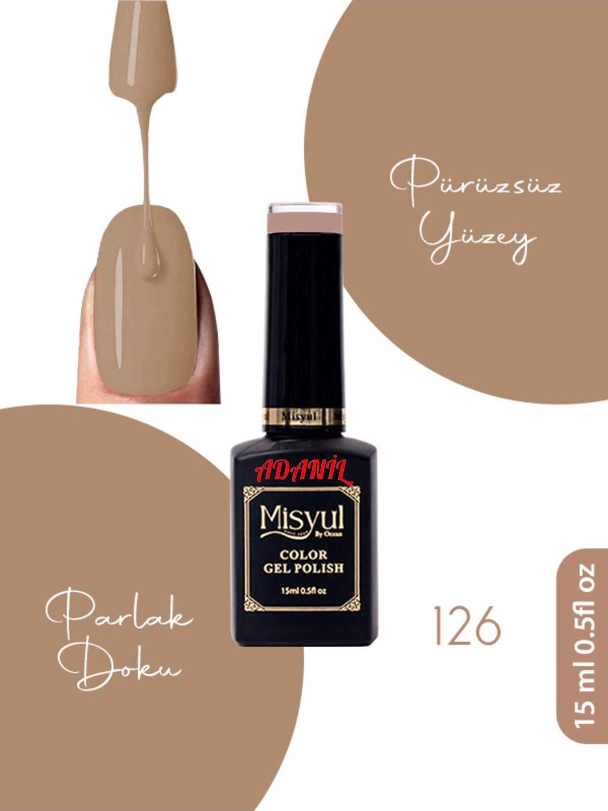 Adanil 15 ml Misyul Profesyonel Kalıcı Oje Mis-126 - ADANİL-MİSYUL-PRO-KALICI-OJE-MİS-126