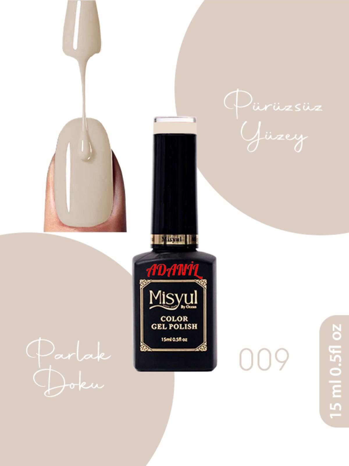 Adanil 15 ml Misyul Profesyonel Kalıcı Oje Mis-009 - ADANİL-MİSYUL-PRO-KALICI-OJE-MİS-009