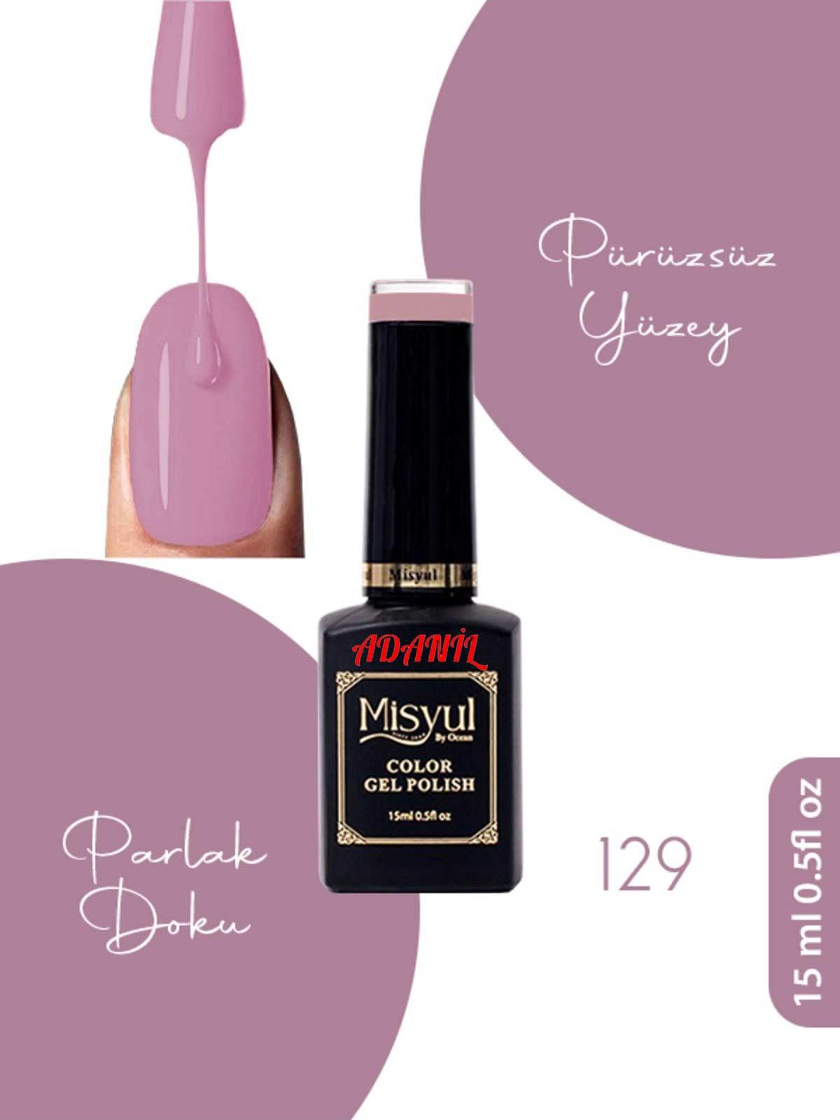 Adanil 15 ml Misyul Profesyonel Kalıcı Oje Mis-129 - ADANİL-MİSYUL-PRO-KALICI-OJE-MİS-129