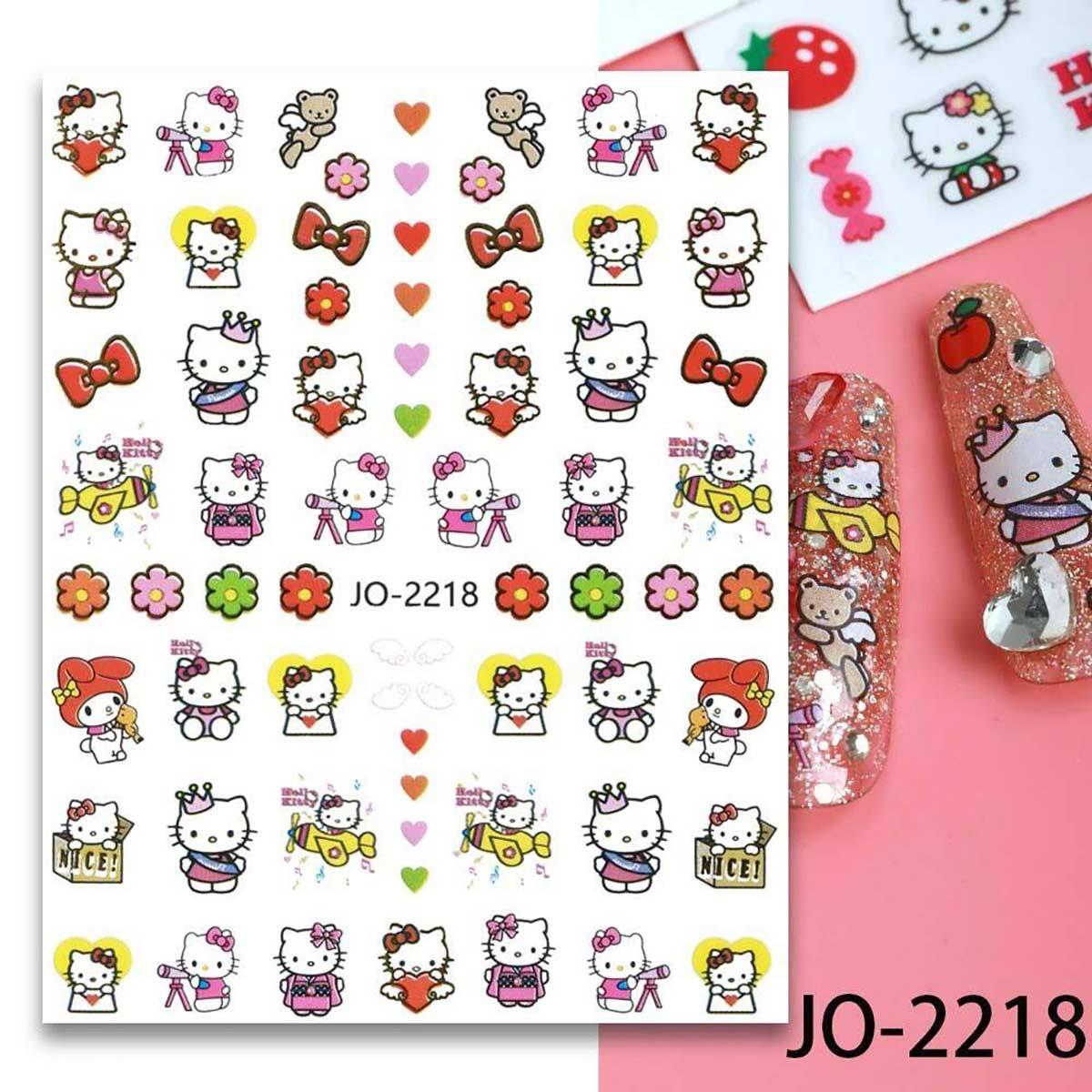 Adanil Çiçek Toka Kalp Hello Kitty Sticker J0-2218 - ADANİL-STICKER-J0-2218