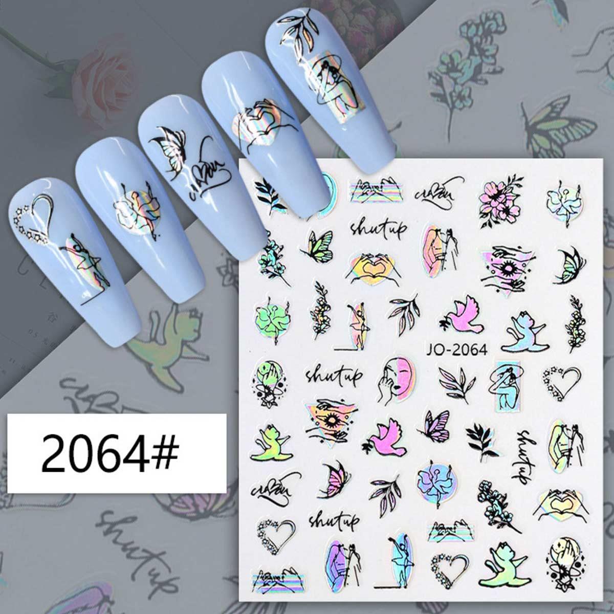 Adanil Hologramlı Bitki Kadın Enerji Sticker J0-2064 - ADANİL-STICKER-J0-2064