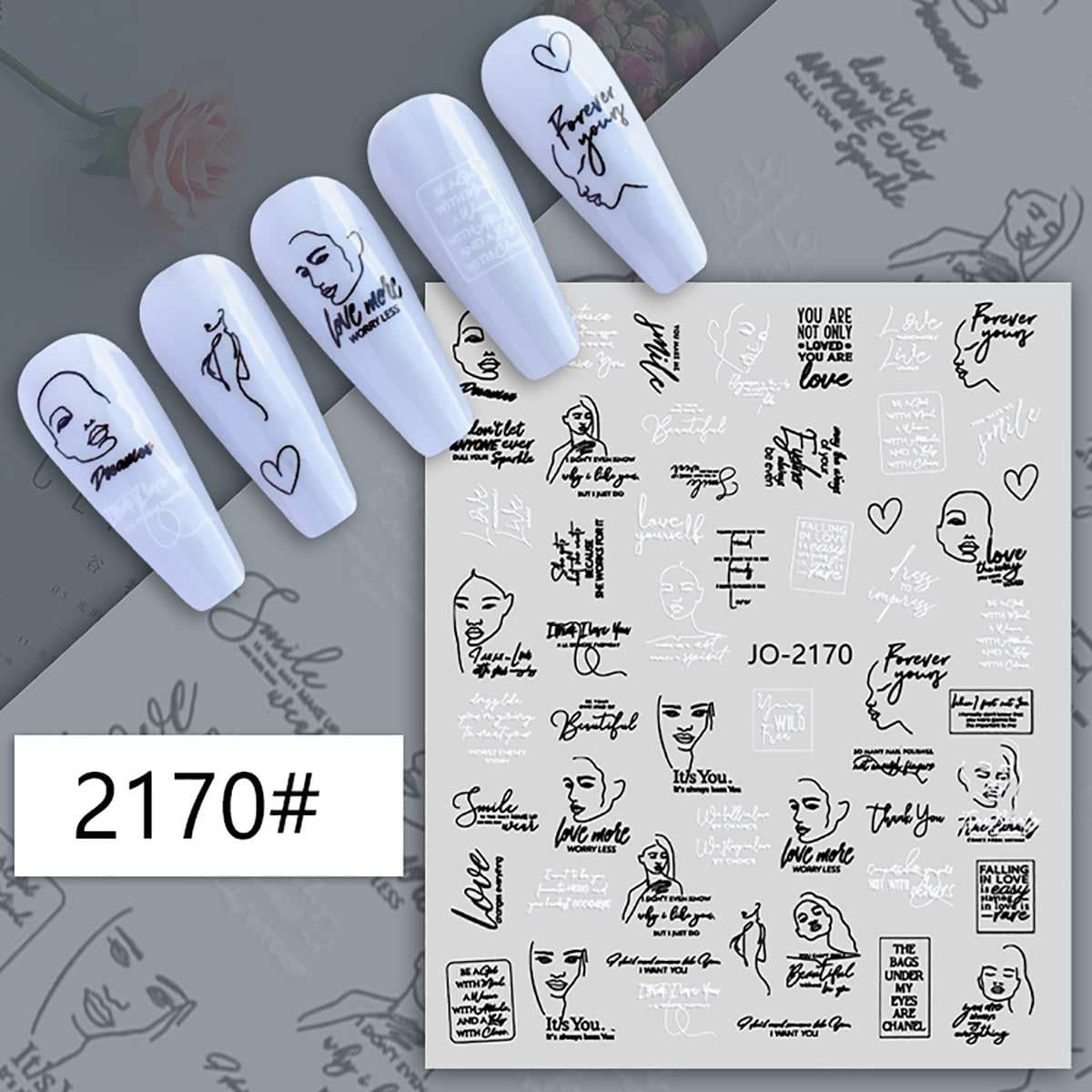 Adanil Kadın Yüz Silüet Yazılı Sticker J0-2170 - ADANİL-STICKER-J0-2170