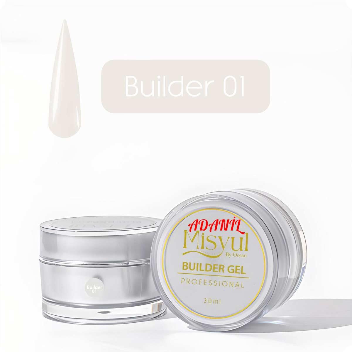 Adanil Misyul 30 ml Profesyonel Builder Gel 01 - ADANİL-MİSYUL-BUILDER-GEL-01-30-ML