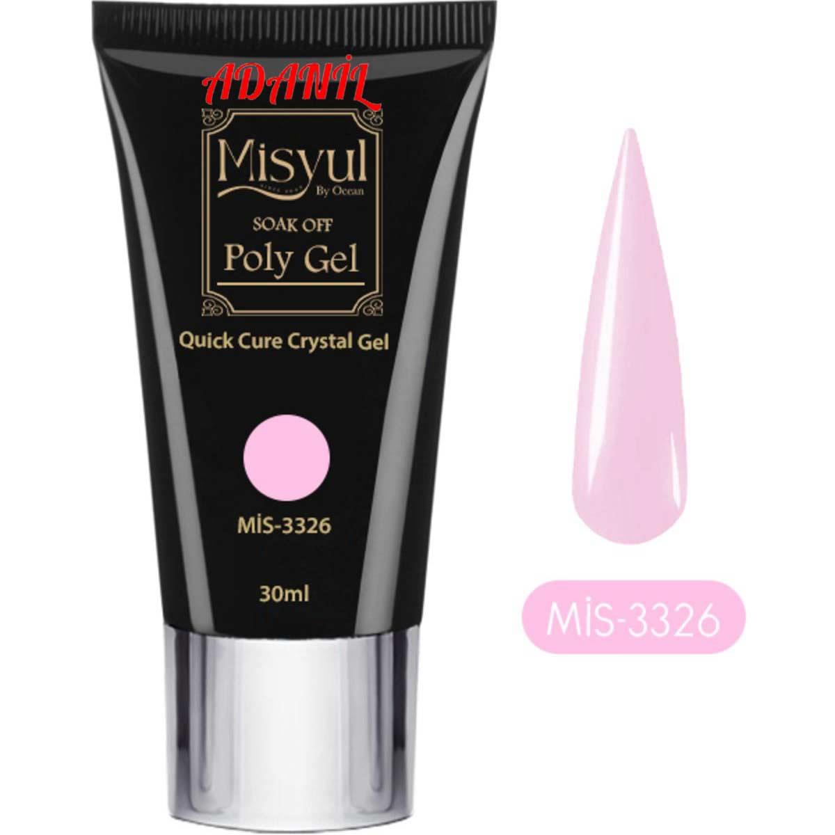 Adanil Misyul Profesyonel 30 ml Poly Gel 3326 Akrilik Jel - ADANİL-MİSYUL-POLY-GEL-3326