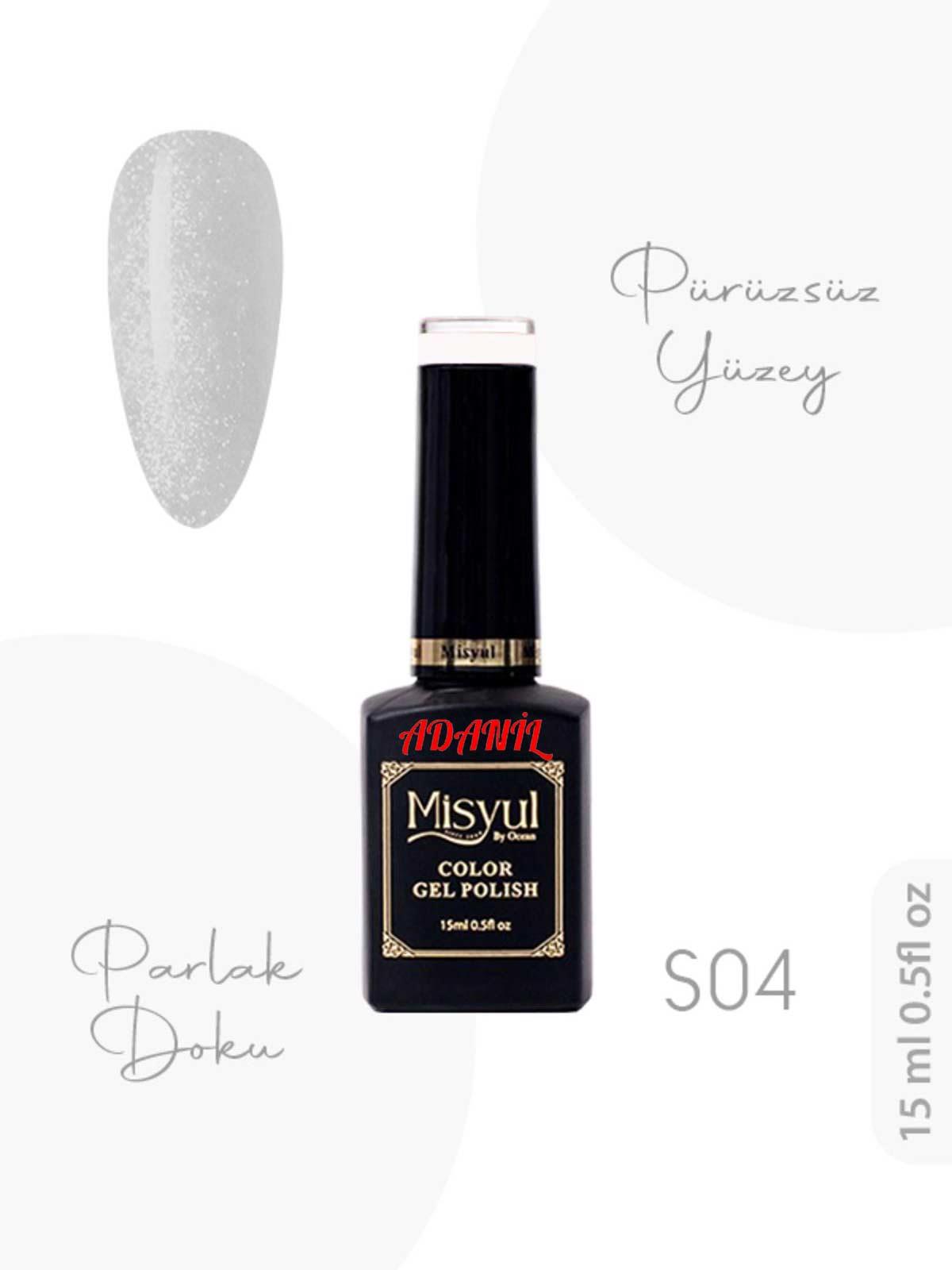 Adanil Misyul Simli Kalıcı Oje S04 - ADANİL-MİSYUL-SİMLİ-04